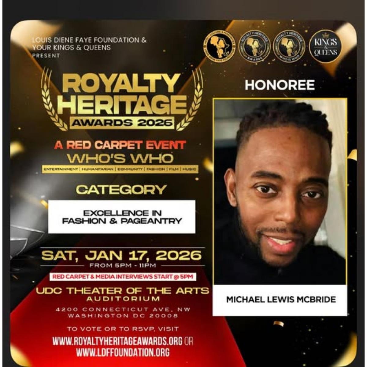 MICHAEL LEWIS - FLYER - HONOREE