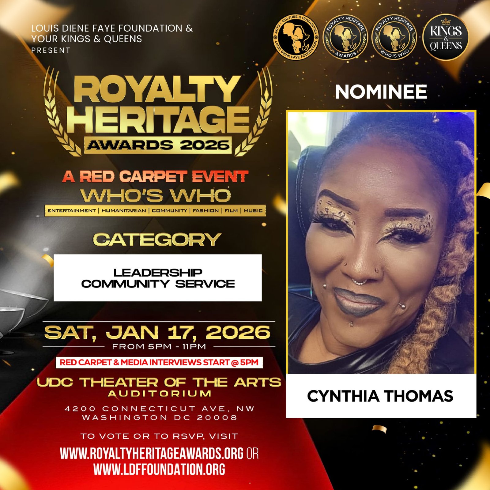 NEW - CYNTHIA THOMAS - NOMINATION