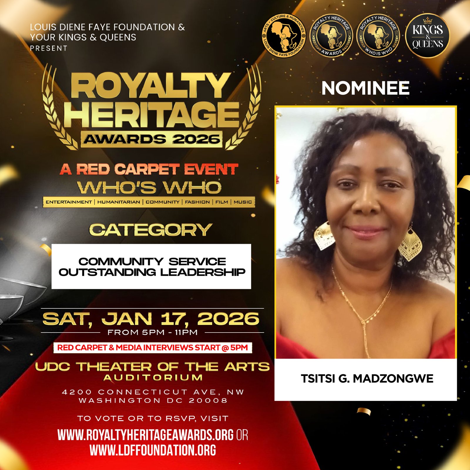 NEW - TSITSI G. MADZONGWE - NOMINATION